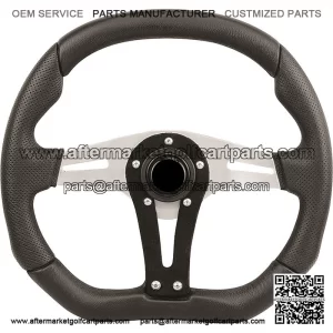 3-Spoke with Ultra Suede 13.75" x 11.75" Golf Cart Steering Wheel