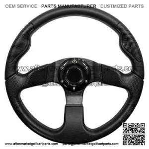 Golf Cart Steering Wheel Black With Black Spokes Formula GT 13 Inch