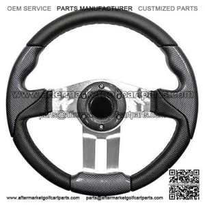 Golf Cart Steering Wheel Carbon Fiber With Aluminum Spokes 13 Inch