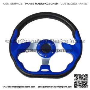 Blue Golf Cart Steering Wheel Fits EZGO Club Car Yamaha Hub Adapter Needed