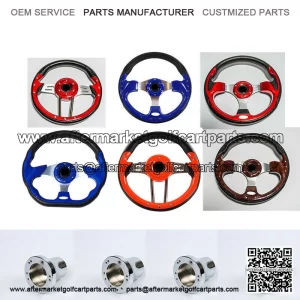 Golf Cart Steering Wheel Multiple Colors Or Hub Adapter EZGO Club Car Yamaha