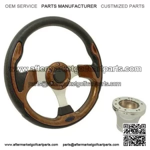 Club Car Precedent Golf Cart Rally Steering Wheel Kit - 12.5"
