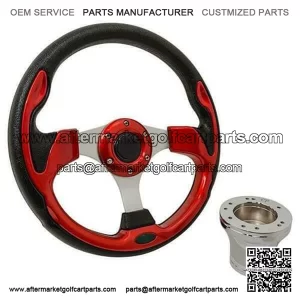 EZGO TXT/Medalist Golf Cart Rally Steering Wheel Kit - 12.5"(1994.5+)