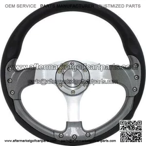 Pursuit 14" Carbon Fiber Golf Cart Steering Wheel Kit