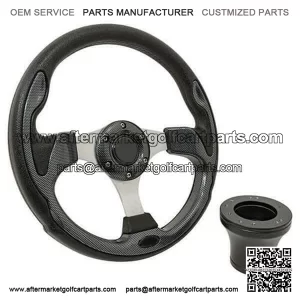 Club Car DS Golf Cart Rally Steering Wheel Kit - 12.5" (1982+)