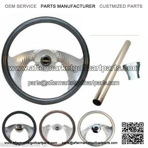 Club Car Golf Cart Typhoon Billet Steering Wheel Combo Set