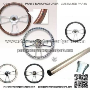 Club Car Golf Cart Billet GT-4 Steering Wheel Combo Set