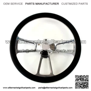 New World Motoring Club Car Golf Cart 14" Billet & Navy Blue Steering Wheel w...