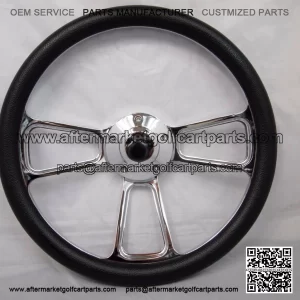 CLUB CAR PRECEDENT Chrome  steering wheel golf cart with Adapter 3 spoke