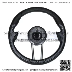 12.5 Inch Golf Cart Parts Steering Wheel Fit EZGO Club Car Yamaha Carbon Fiber