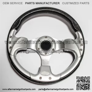 12.5 Inch Silver Golf Cart Steering Wheel for Club Car/EZGO/Yamaha Adapter Neede
