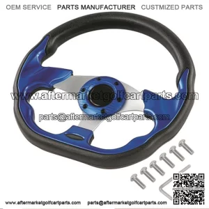 Universal Golf Cart Steering Wheel - Blue