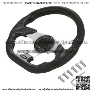 Universal Golf Cart Steering Wheel Silver Gray
