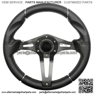 Club Car Precedent 13" CHALLENGER BLACK Aluminum Golf Cart Steering Wheel (Fits all Years)