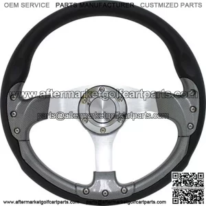 EZGO 14" Carbon Fiber Golf Cart Steering Wheel Kit (Fits all Years)