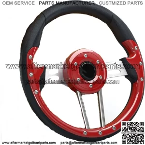 RED Golf Cart Steering Wheel For EZGO Club Car Yamaha Cart Parts Accessories