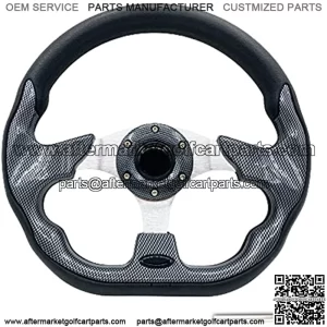 12.5 Inch Golf Cart Steering Wheel Carbon Fiber For Golf Cart Club Car DS & Precedent, EZGO TXT/RXV Yamaha