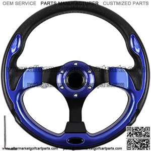 Golf Cart Steering Wheel with Ergonomic Design Universal Fit for Golf Cart Club Car EZGO RXV & TXT, Yamaha, Precedent Tempo, DS
