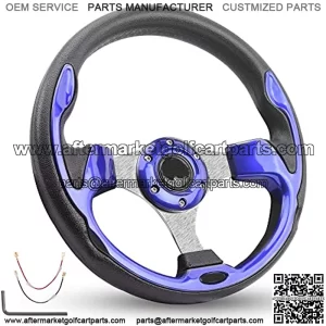 Universal Golf Cart Steering Wheel, Steering Wheel Hub Adapter (Sold Separately) fit Club Car EZGO Yamaha ICON Most Golf Carts