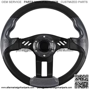 Golf Cart Steering Wheel, Skid Steering Wheel, Universal Golf Cart for Club Car EZGO RXV and TXT, Yamaha, Precedent Tempo, DS5115Gray