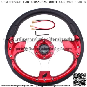 12.5 inch Golf Cart Steering Wheel NO Adapter For Ezgo/Yamaha/Club Car Red