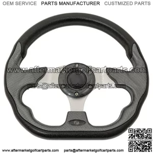 Carbon Fiber Racer Golf Cart Steering Wheel for EZGO, Club Car and Yamaha