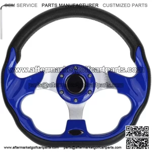 Golf Cart Steering Wheel For EZGO TXT RXV Club Car DS Yamaha Blue Hot