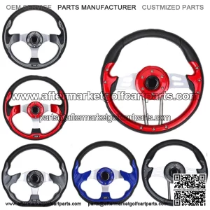 Golf Cart Steering Wheel Fit Club Car EZGO TXT RXV Yamaha without Adapter