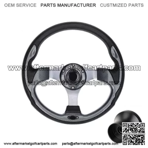 Golf Cart Steering Wheel w/ Black Hub Adapter for EZGO RXV TXT Parts