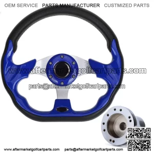 Golf Cart Steering Wheel with Adapter Fit EZGO TXT RXV Club Car Yamaha Drive