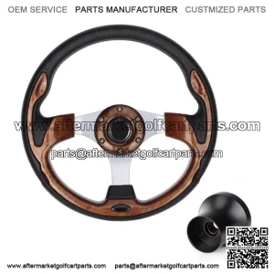 Golf Cart Steering Wheel With Black Adapter for EZGO TXT RXV Parts Accessories
