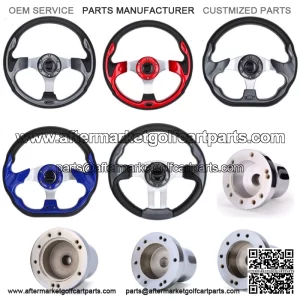 Golf Cart Steering Wheel / Chrome Adapter For  Yamaha EZGO Club CarCarts
