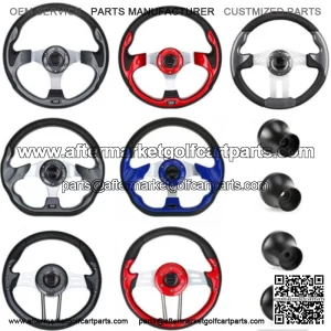 Golf Cart Steering Wheel or Black Adapter For Yamaha EZGO Club Car Carts Part