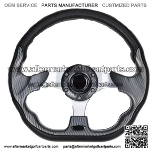 Carbon Fiber Golf Cart Steering Wheel without Adapter For Yamaha Club Car EZGO
