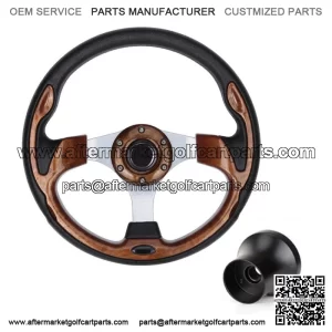 Golf Cart Steering Wheel With Black Adapter for EZGO TXT RXV Parts Accessories