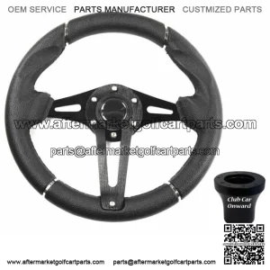 Black Transformer Golf Cart Steering Wheel For Club Car Onward/ Tempo 2017-Up