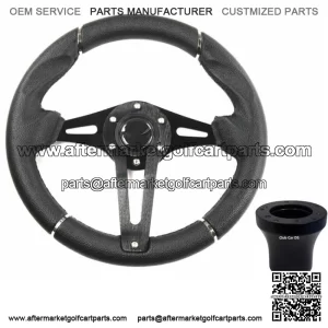 Black Transformer Golf Cart Steering Wheel For Club Car DS 2000.5+ G&E Models