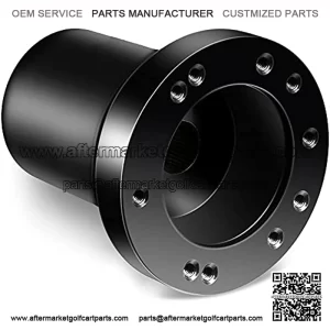 Universal Golf Cart Steering Wheel and Hub Adapter Compatible with TXT and RXV Models Aluminum Alloy for Club Electric Car Sightseeing Golf Cart Steering Wheel (Black)