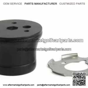 1984 & Up Club Car Golf Cart 3 hole Steering Wheel Billet Adapter in BLACK