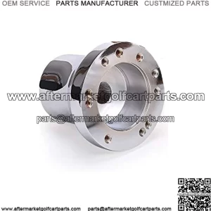 Golf Cart Racing Steering Wheel or Adapter (Sold Separately), Universal for Club Car DS Precedent EZGO RXV & TXT Yamaha Ergonomic Design - Sliver/Black