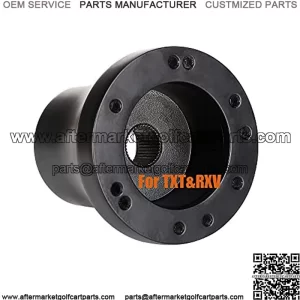 Golf Cart Steering Wheel or Adapter, Generic of Most Golf cart EZGO Club Car Yamaha (Steering Wheel Adapter for TXT&RXV -Black)