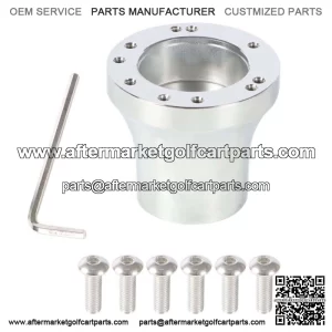 For Club Car DS Golf Cart Steering Wheel Hub Adapter 5/6 Hole 1985+ New Chrome