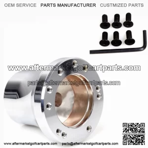 Silver Aluminum Steering Wheel Hub Adapter Fit for Club Car Precedent Golf Cart