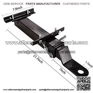 Heavy Duty Universal Golf Cart Rear Seat Trailer Hitch with Receiver for Step on Back of Golf Cart, Fits for Club Car, EZGO, Yamaha