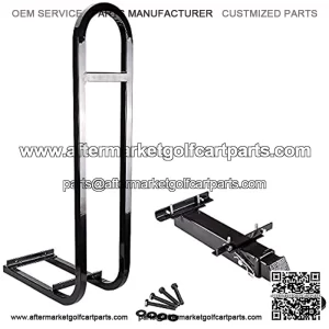 Universal Golf Cart Rear Grab Bar and Trailer Hook with Receiver and Grab Golf Cart on Back for Club Car Yamaha