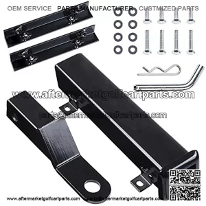 Universal Golf Cart Rear Seat Trailer Hitch with Receiver for Step on Back of Golf Cart