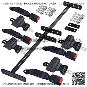 4 Passenger Retractable Belt Bracket Kit for Yamaha Club Car Golf Cart