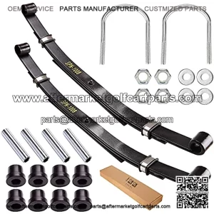 Heavy Duty Rear 3-Leaf Spring Kit with Bushings & Sleeves for Golf Cart