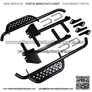 Smart Parts Golf Cart Side Board Nerf Bar Kit - Fits 1982+ Gas & Electric