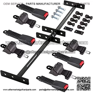 9.99WORLD MALL 42" Universal Golf Cart Belts Kit 4 Passenger Bracket Fits TXT Yamaha Club Car Precedent Mostly Golf cart